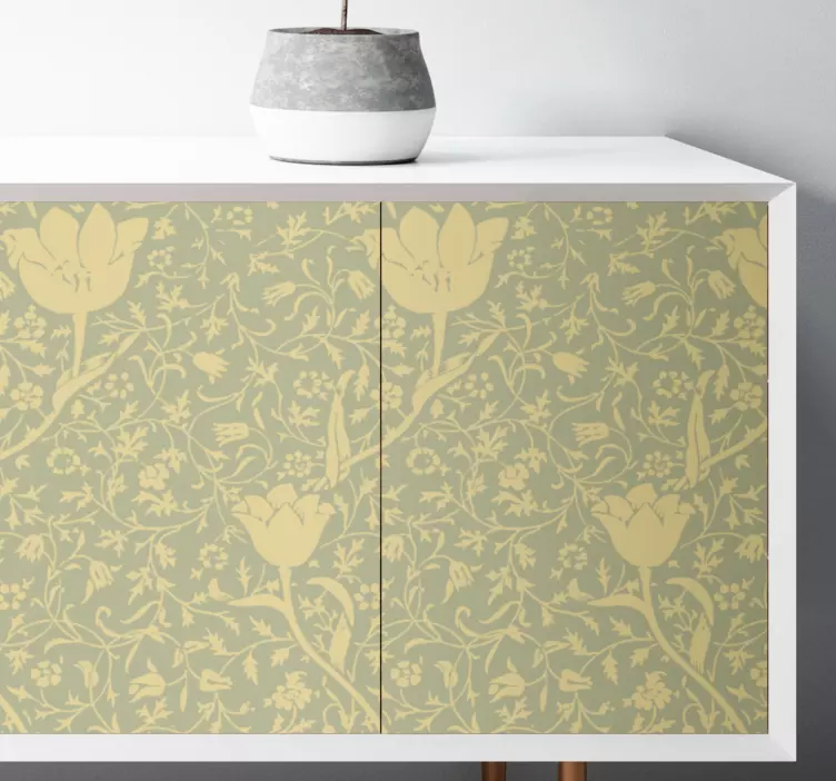 Vinilo flores elegante motivo floral - TenVinilo