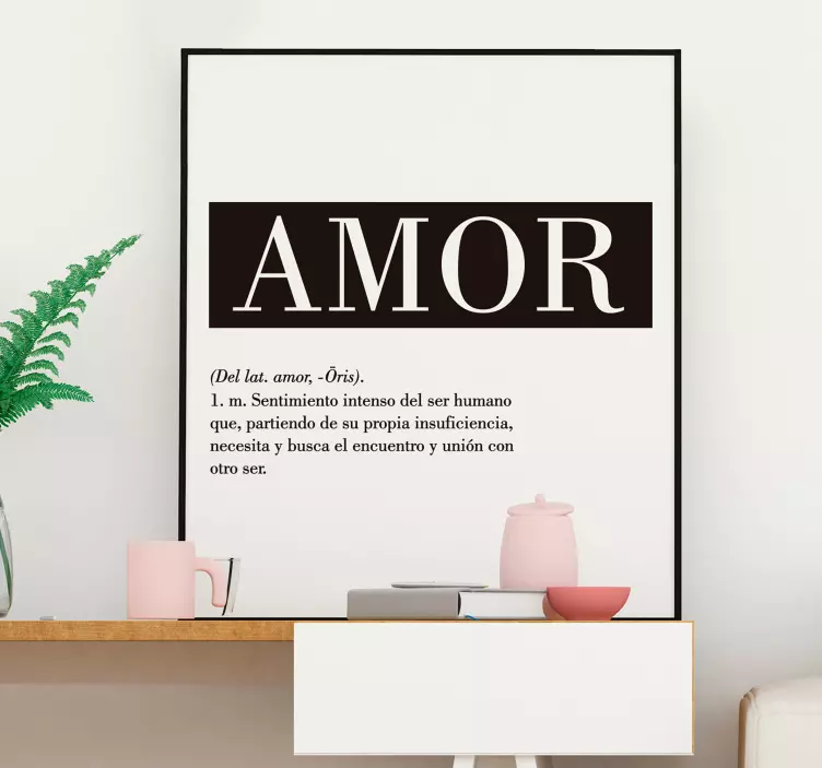 Vinilo frase dibujo minimalista de amor - TenVinilo