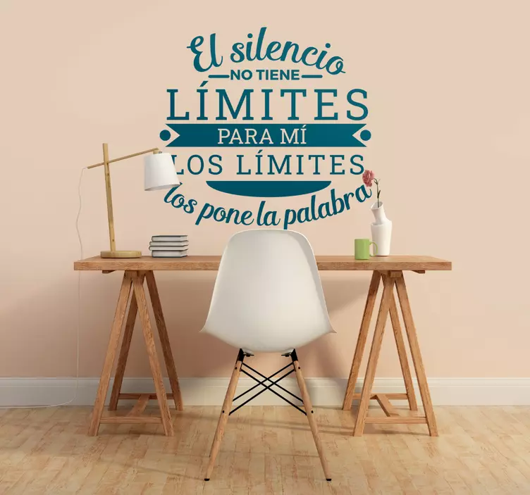 Vinilo frase el silencio no tiene limites - TenVinilo
