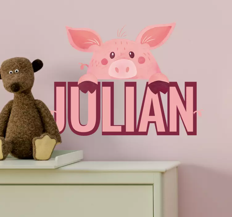 Vinilo habitación infantil Chanchitos de greda - TenVinilo