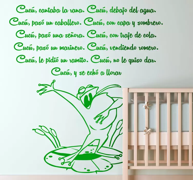 Vinilo infantil cantaba la rana - TenVinilo