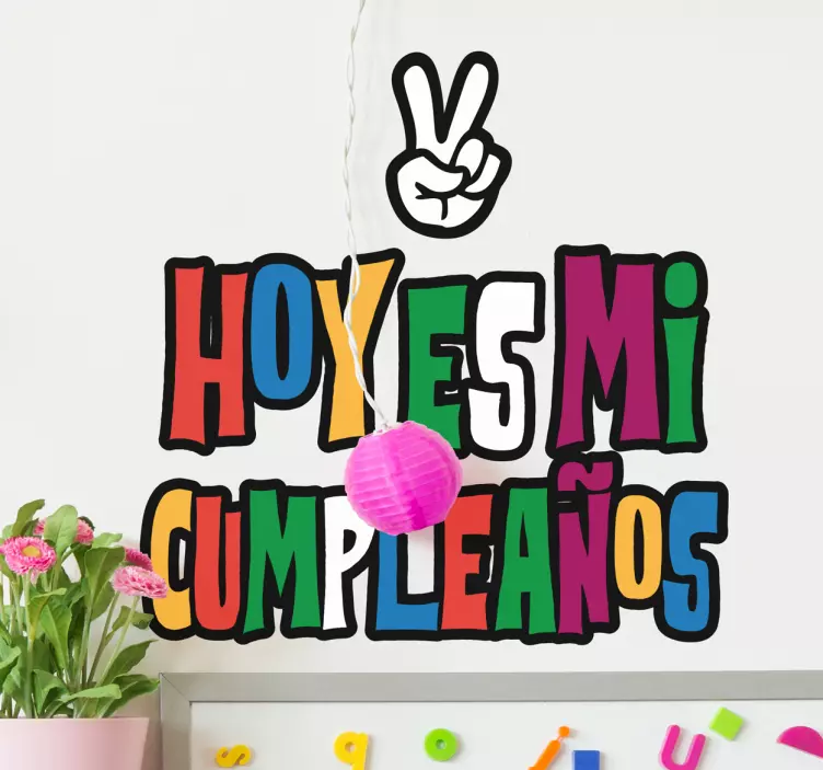 Vinilo infantil felicitaciones de cumpleaños - TenVinilo