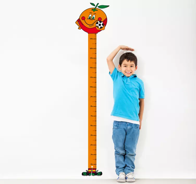 Vinilo infantil medidor Naranjito - TenVinilo