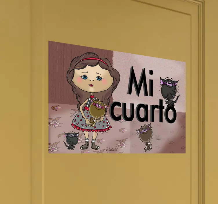 Vinilo infantil mi cuarto - TenVinilo