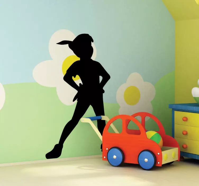 Vinilo infantil Peter Pan posando - TenVinilo