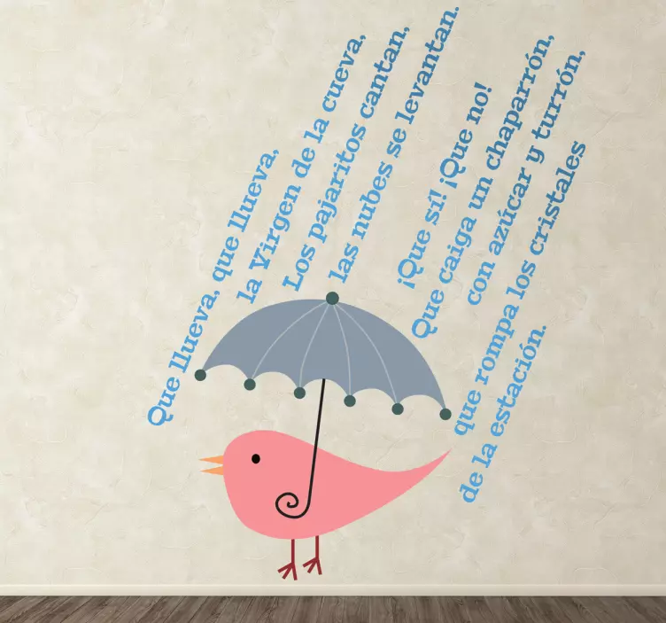 Vinilo infantil que llueva - TenVinilo