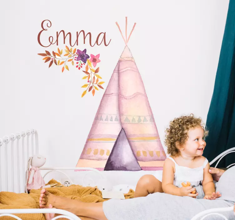 Vinilo infantil Tipi personalizable - TenVinilo