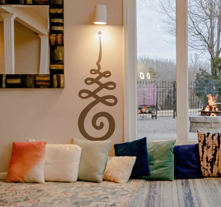 Vinilo monocolor símbolo unalome - TenVinilo