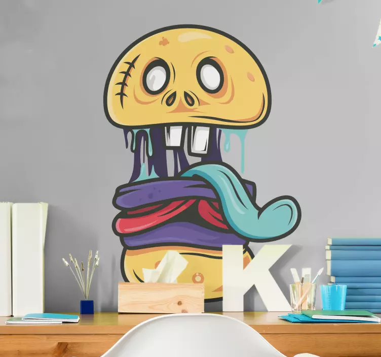 Vinilo monstruo monstruo de caricaturas juguetón - TenVinilo