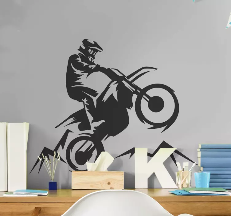 Pegatina moto Motociclista - TenVinilo