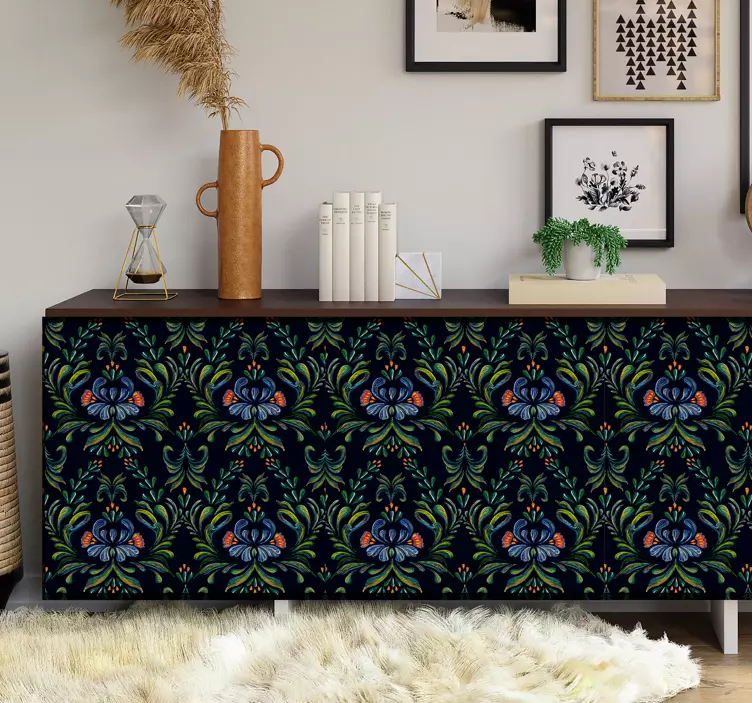 Vinilo para mueble Colorido adorno popular - TenVinilo