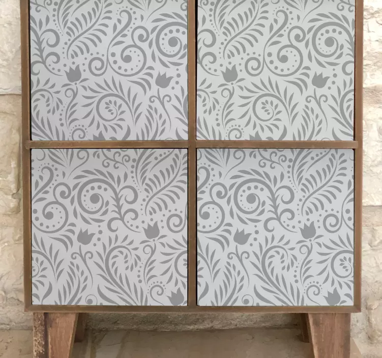 Vinilo para mueble Fondo de flores ornamentales vintage - TenVinilo