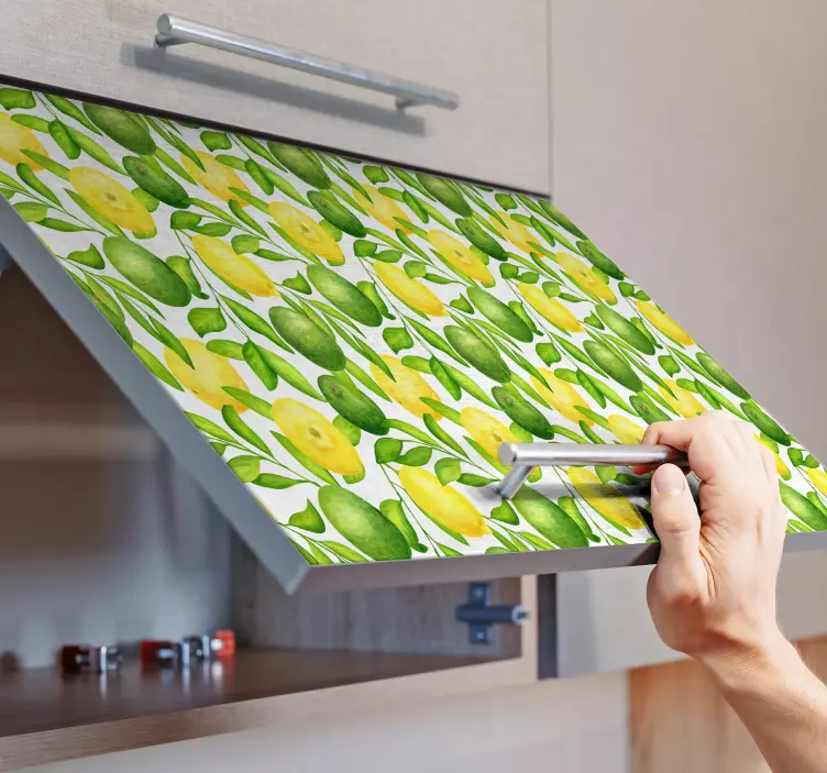 Vinilo para muebles limones y limas - TenVinilo