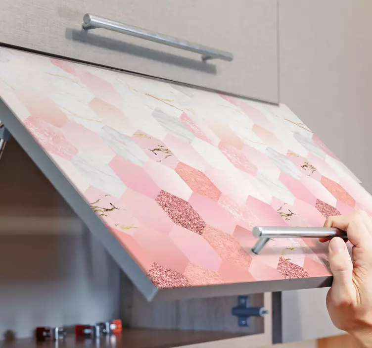 Vinilo para mueble Mármol rosa para muebles - TenVinilo