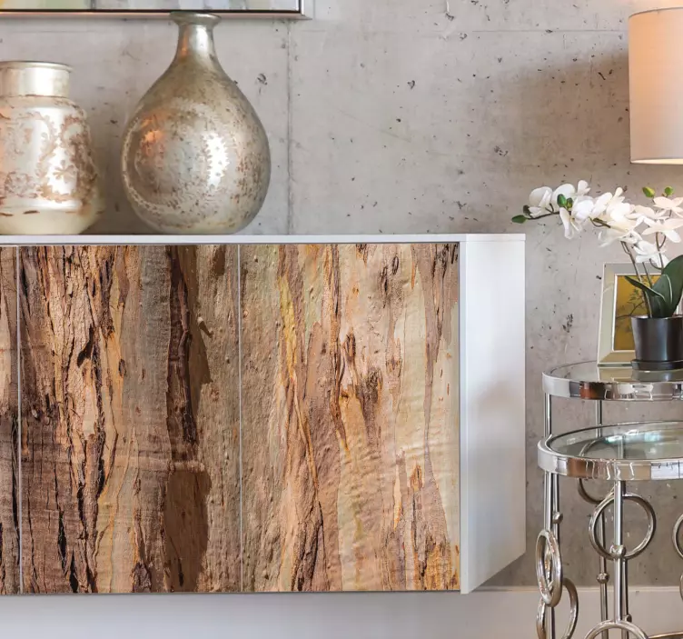 Vinilo para mueble Textura de corteza de árbol marrón - TenVinilo