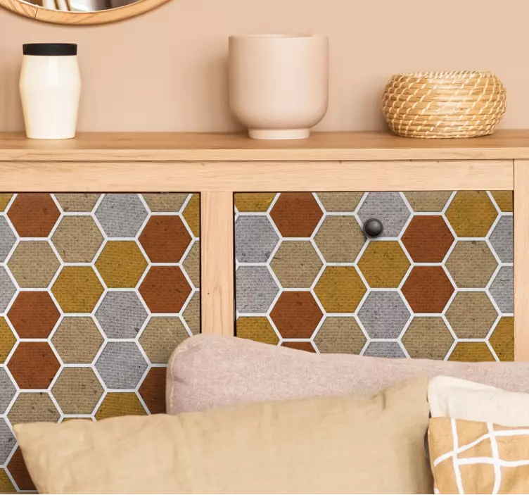 Vinilo para mueble Textura de panal - TenVinilo