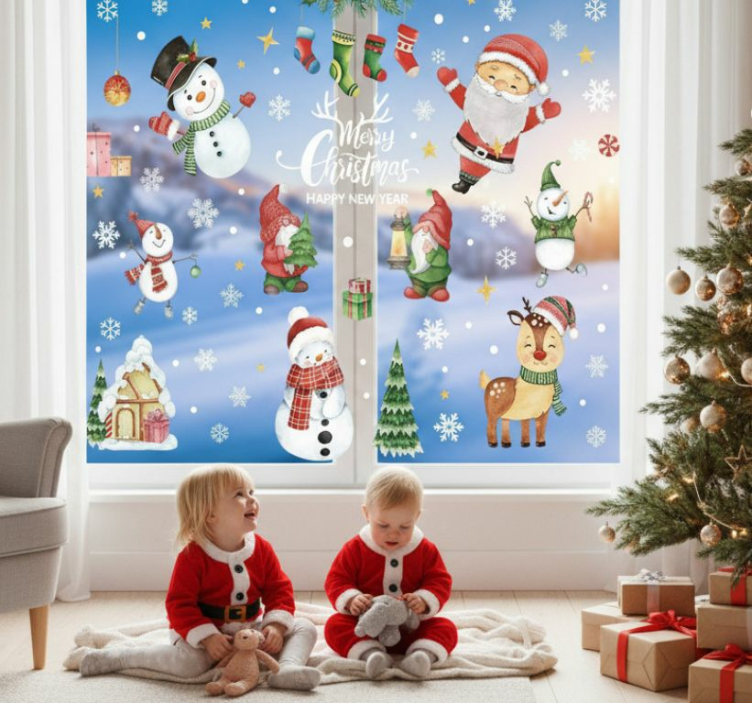 Vinilo navideño adhesivos para ventanas - TenVinilo