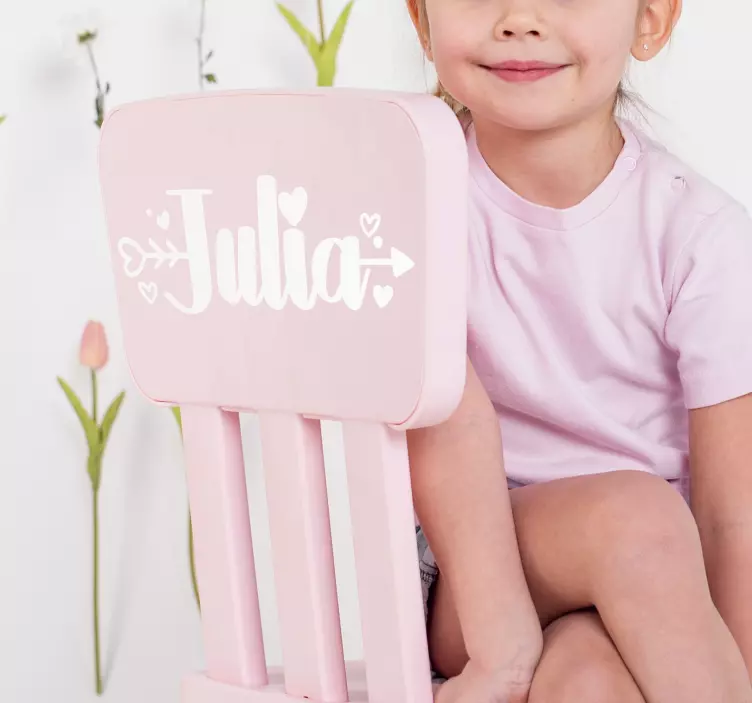 Vinilo decorativo nombre personalizable de amor - TenVinilo