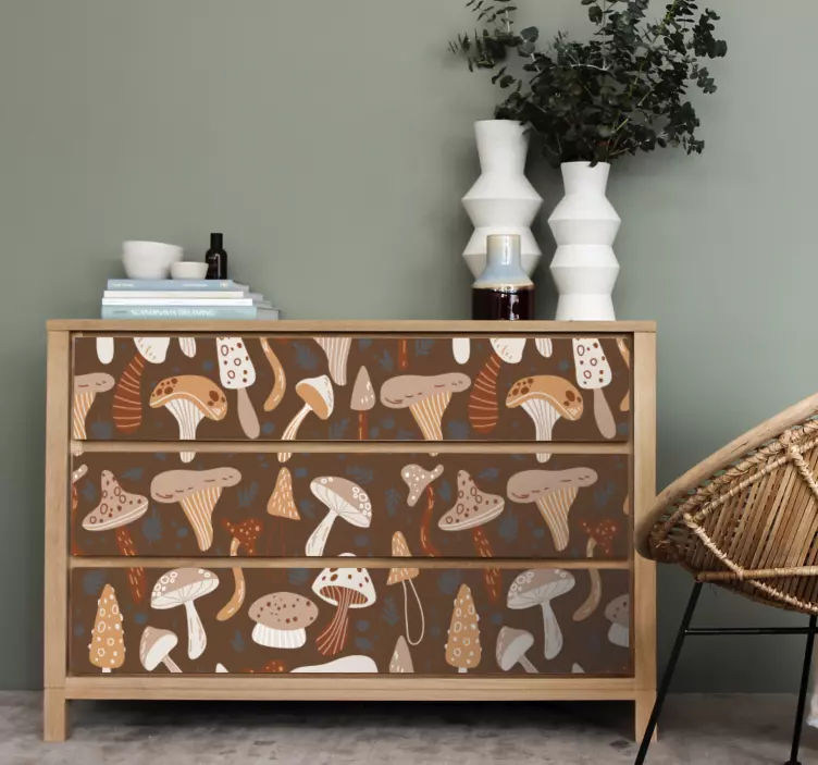 Vinilo para mueble composición de los hongos - TenVinilo