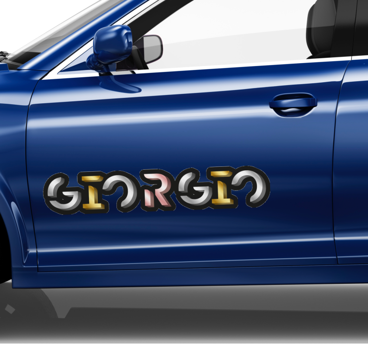 Vinilo para autos creación de nombre personalizado - TenVinilo