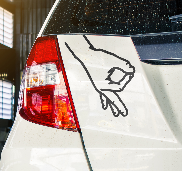 Vinilo para autos dedos en círculo - TenVinilo
