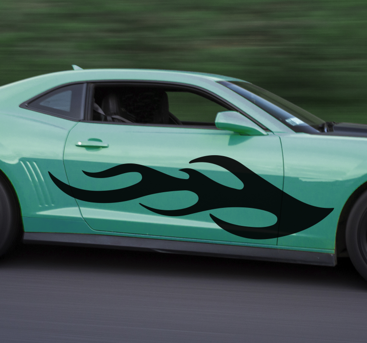 Vinilo para autos diseño gráfico de llamas - TenVinilo