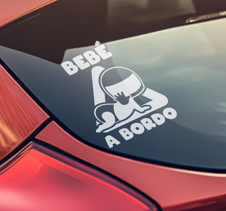 Vinilo para autos motera a bordo - TenVinilo