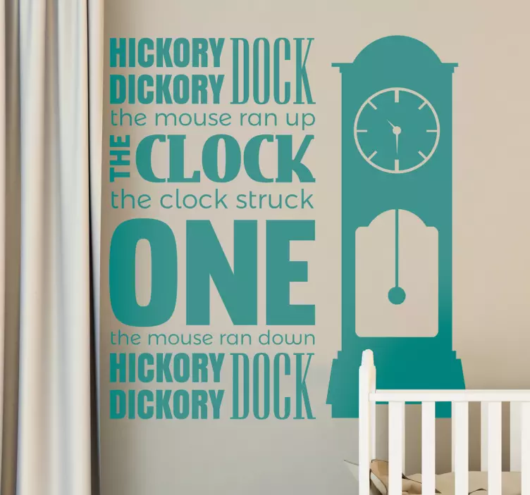 Vinilo infantil canción hickory dickory dock  - TenVinilo