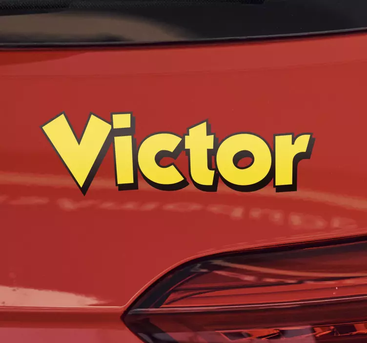 Pegatina para coche cartas de valentino - TenVinilo