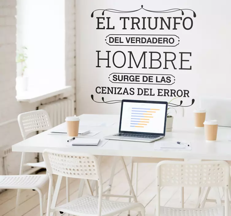 Vinilo para oficina triunfo cenizas - TenVinilo