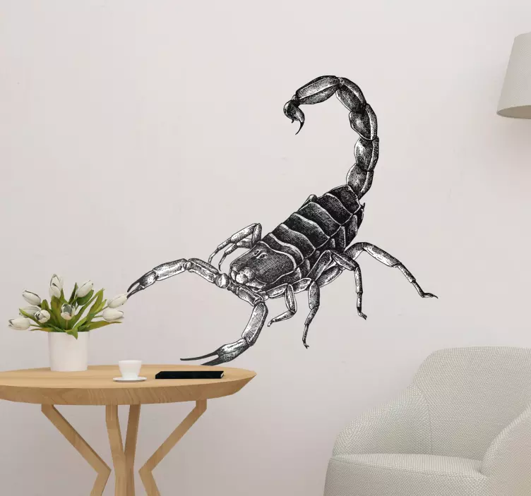 Vinilo para pared insecto escorpión - TenVinilo