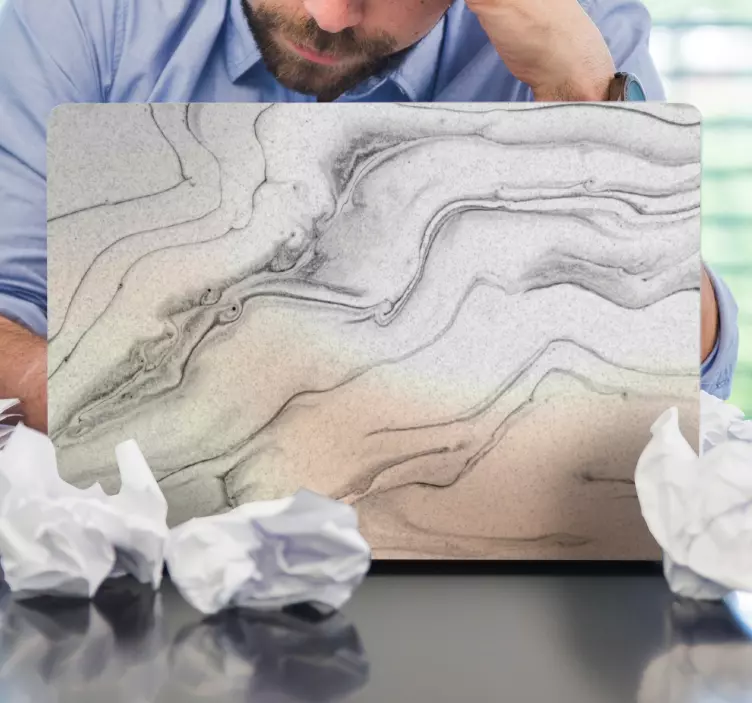 Vinilo para portátil elegante textura de mármol - TenVinilo