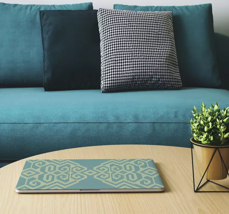 Vinilo para portátil superposición de patrones geométricos - TenVinilo