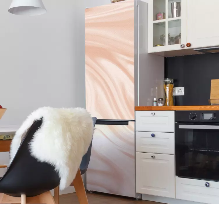 Vinilo para nevera efecto mármol rosa - TenVinilo