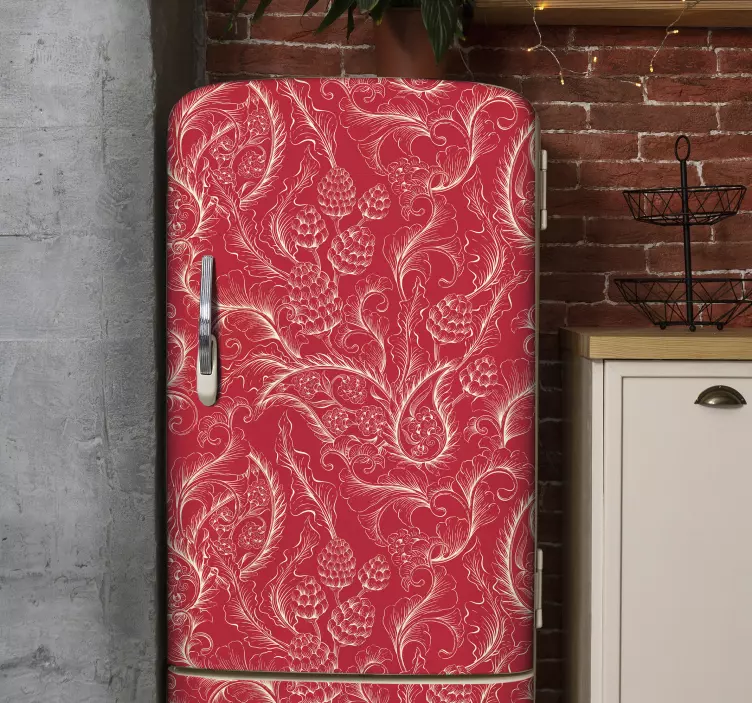 Vinilo para neveras ilustración paisley - TenVinilo