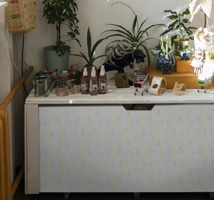Vinilo para mueble lindo patrón de erizo - TenVinilo
