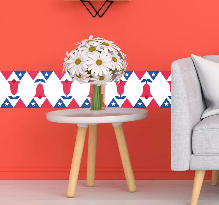 Vinilo para salón copihue - TenVinilo