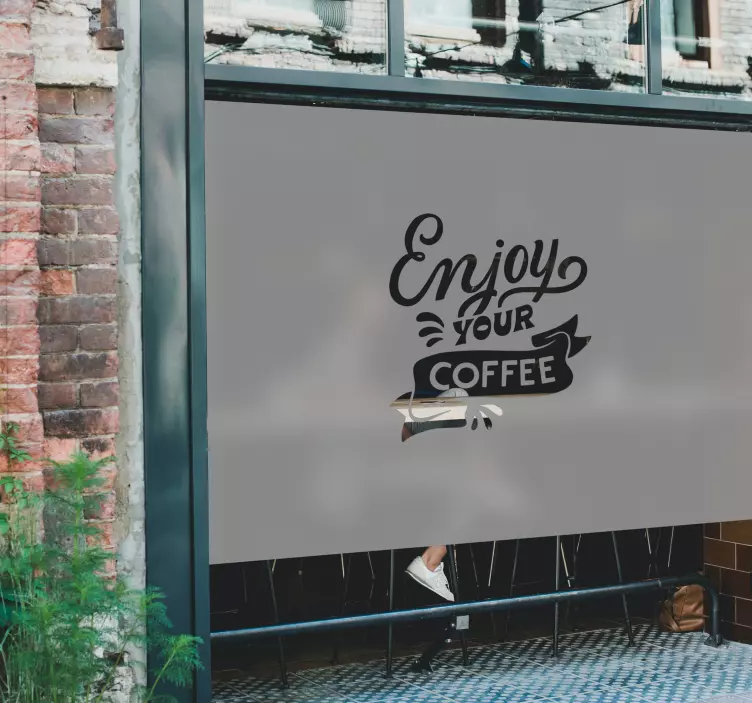 Vinilo vitrina tu logotipo en translúcido - TenVinilo