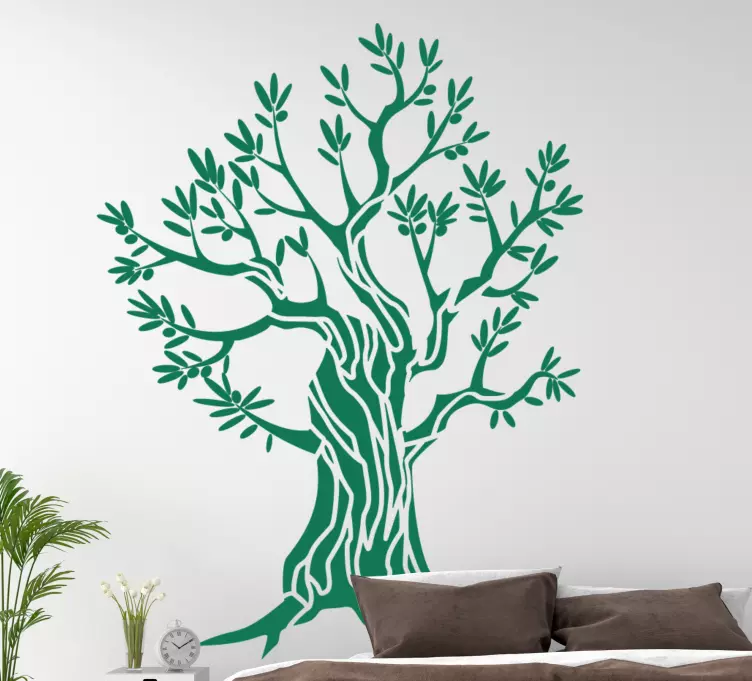 Vinilo dormitorio Olivo verde - TenVinilo