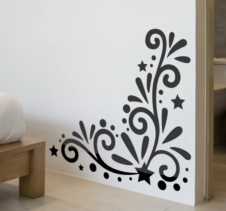 Vinilo para pared floral elegante - TenVinilo