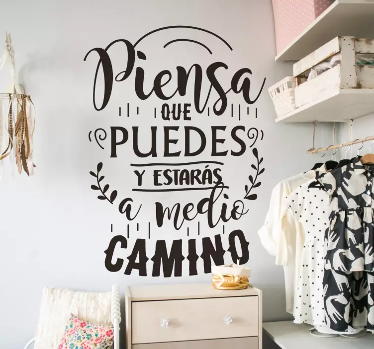 Vinilo decorativo dormitorio frase bonita sobre la vida - TenVinilo