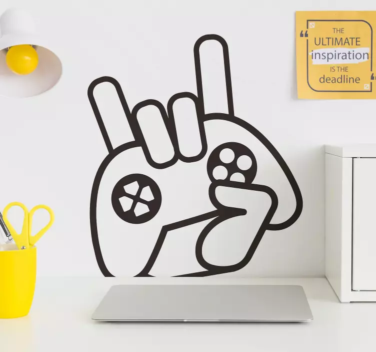 Vinilo pared mando videojuego - TenVinilo