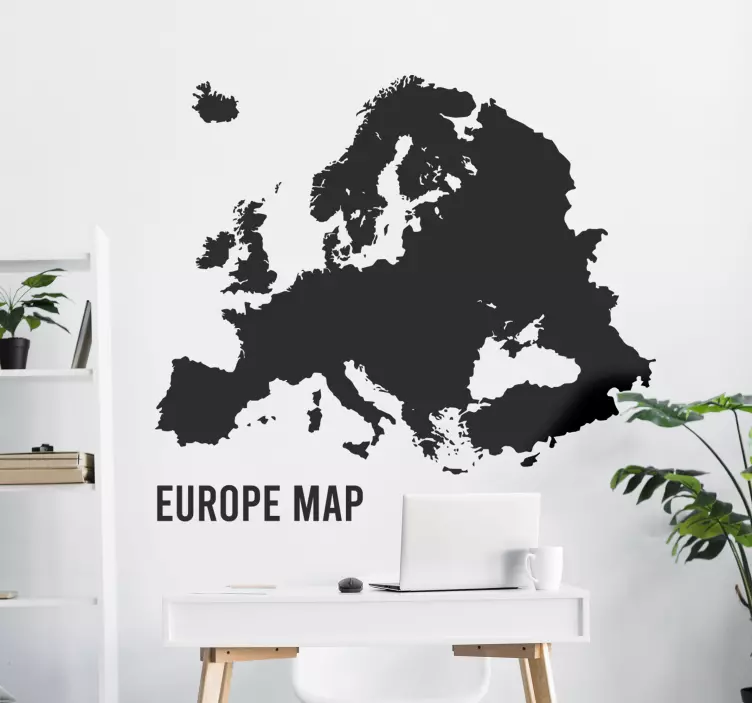 Vinilo mapamundi mapa de Europa  - TenVinilo