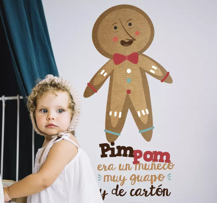 Vinilo pared música infantil Pin Pon - TenVinilo