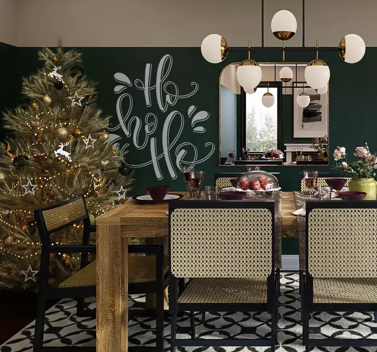 Vinilo pared navideño HoHoHo - TenVinilo