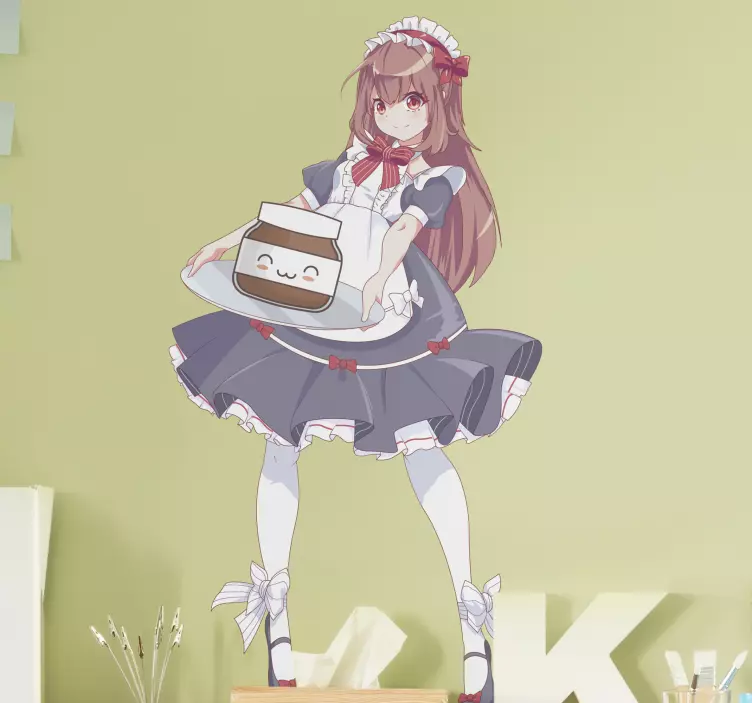 Vinilo personaje sirvienta linda - TenVinilo