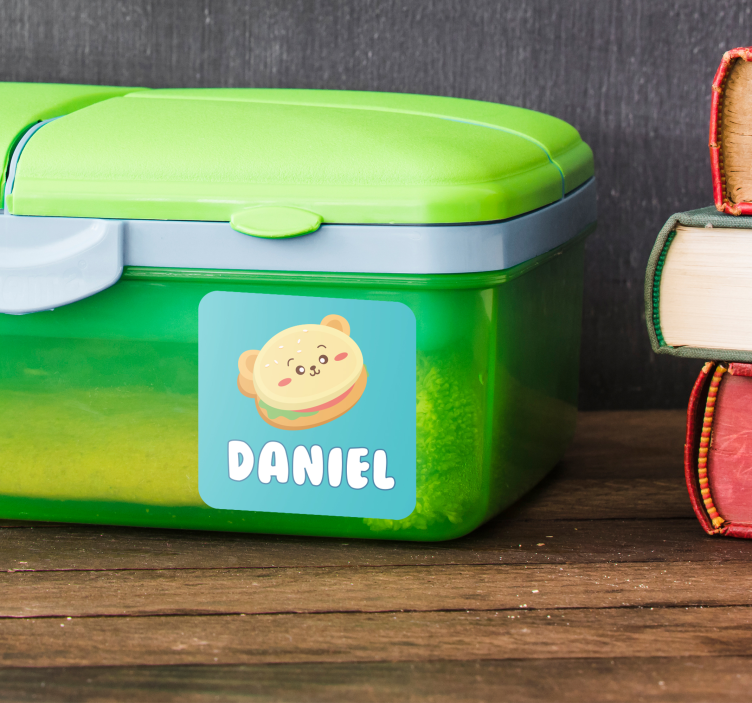 Vinilo decorativo personalizable etiqueta con el nombre del tuppe - TenVinilo