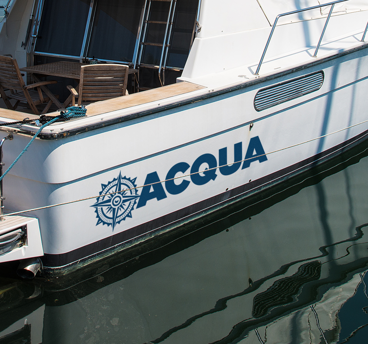 Vinilo decorativo personalizable rosa de los vientos - TenVinilo