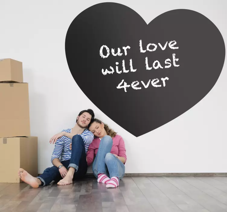 Vinilo pizarra corazón - TenVinilo