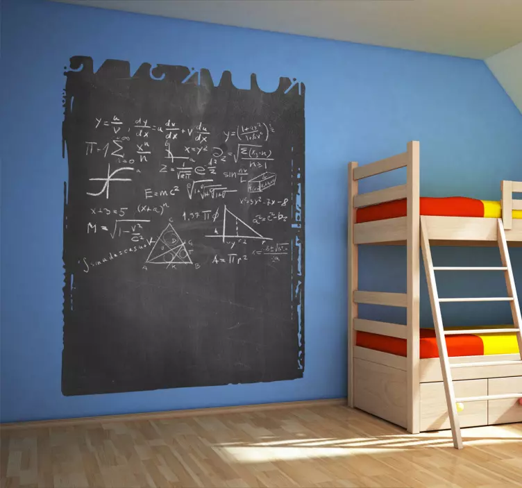 Vinilo pizarra hoja grunge - TenVinilo